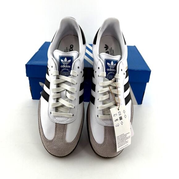 Adidas Men's Cloud White Core Black Gum Samba Original Shoes Size 10 - Picture 4 of 14